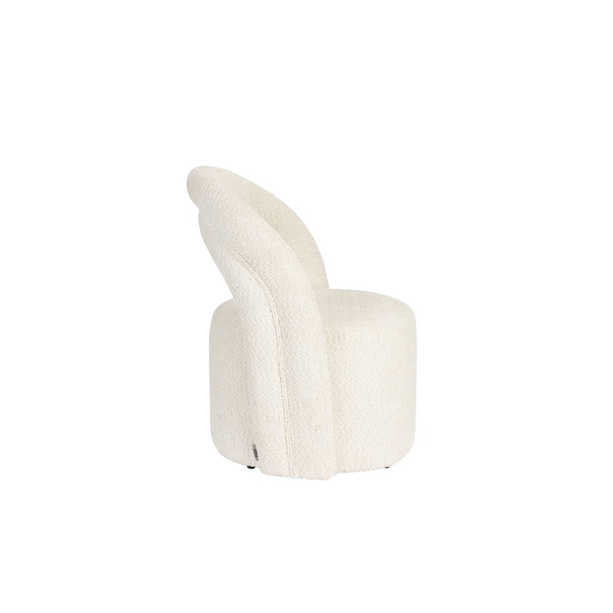 Fauteuil design pivotant en tissu, bohème, SEINA blanc, DUTCHBONE