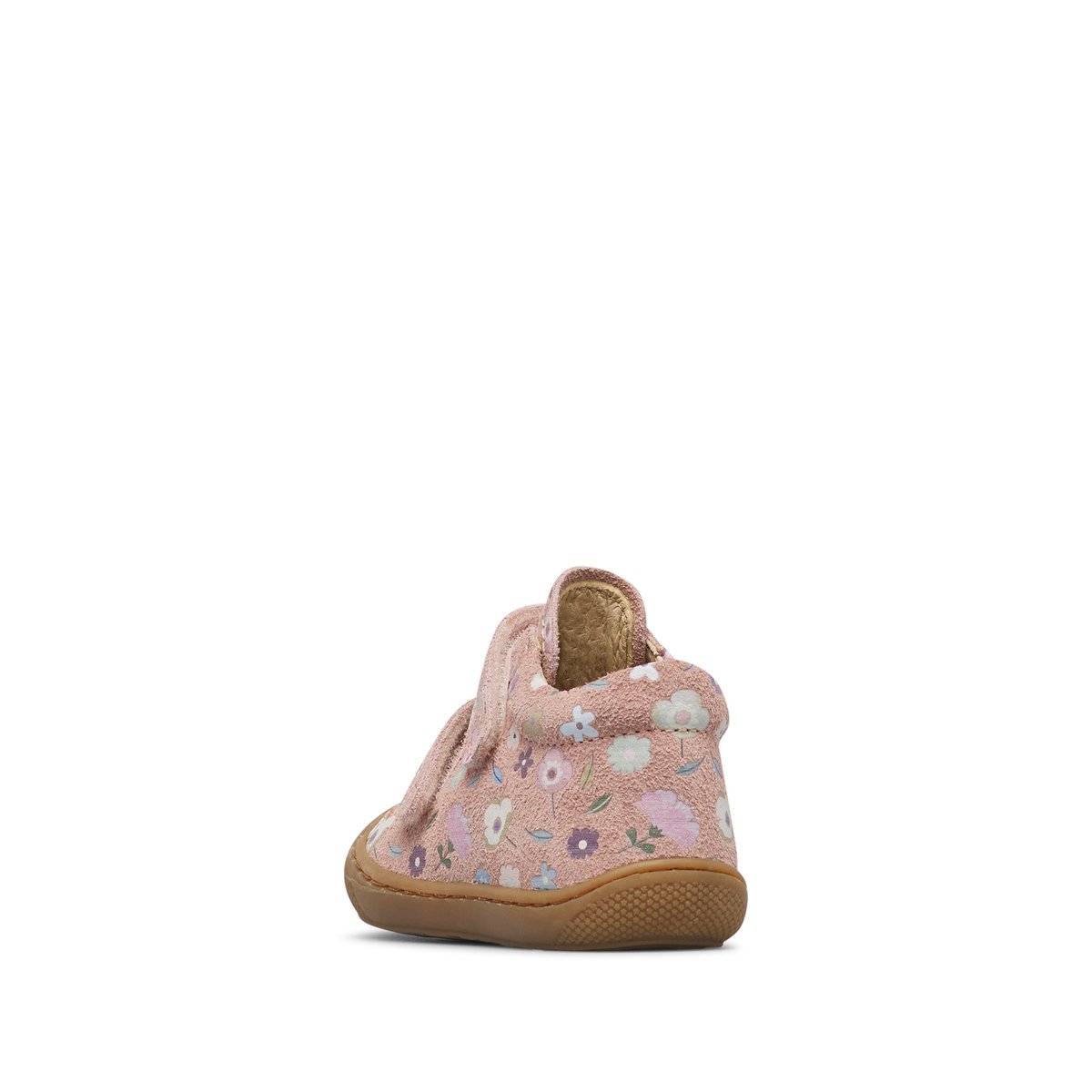 Chaussures premiers pas en suède COCOON VL rose-marron, NATURINO