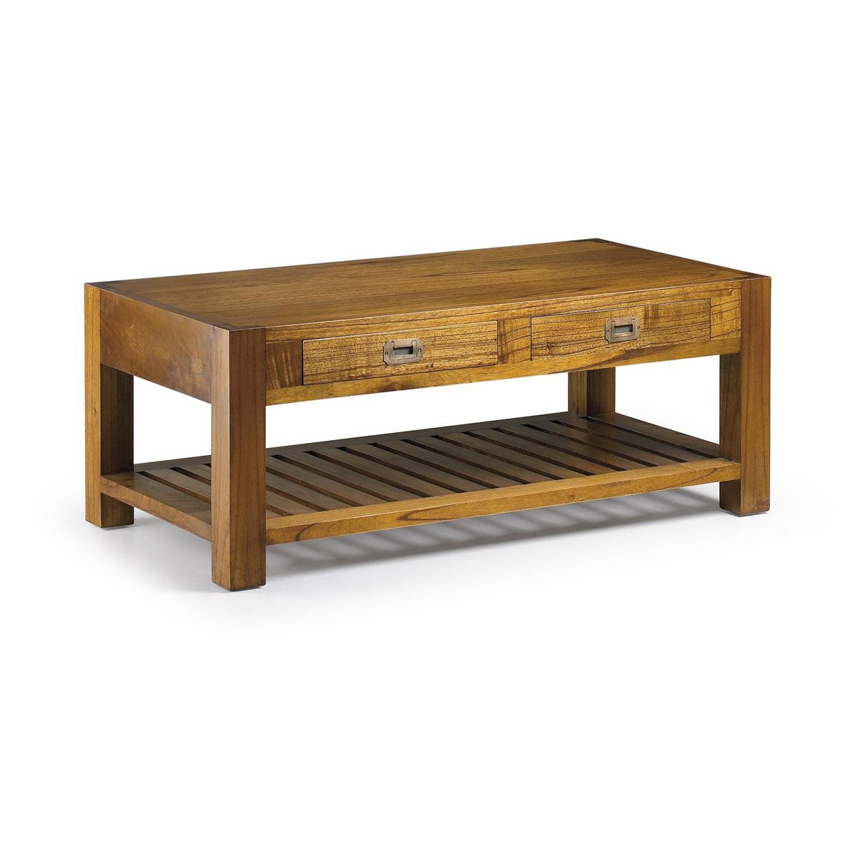Table basse 2 tiroirs bronze - ONÉLINE marron, DECORATION D’AUTREFOIS