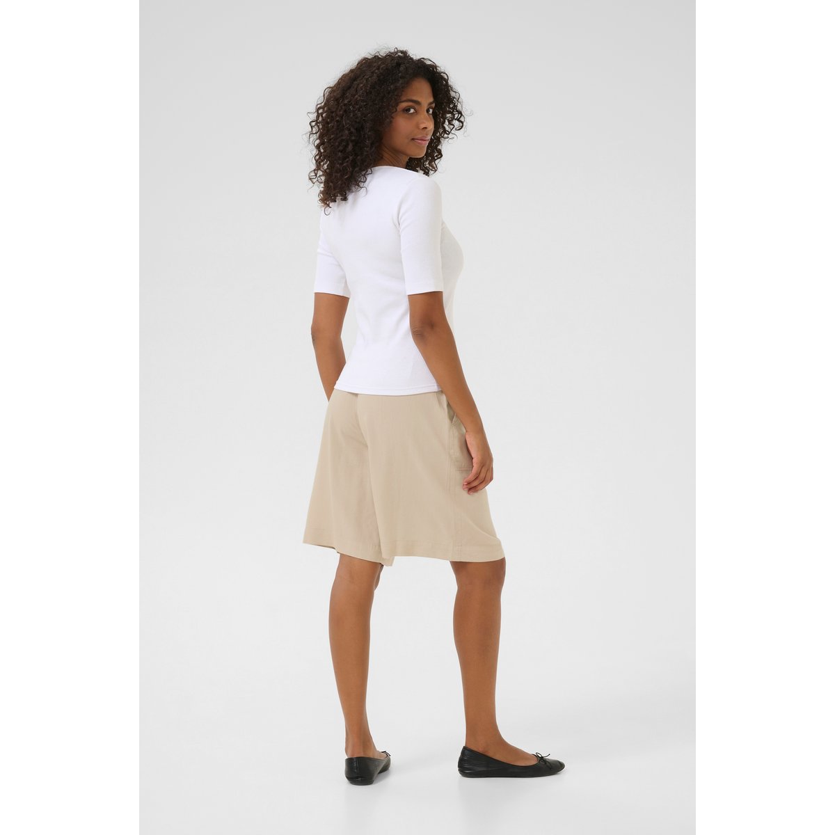 Shorts casual gris feather gray, KAFFE