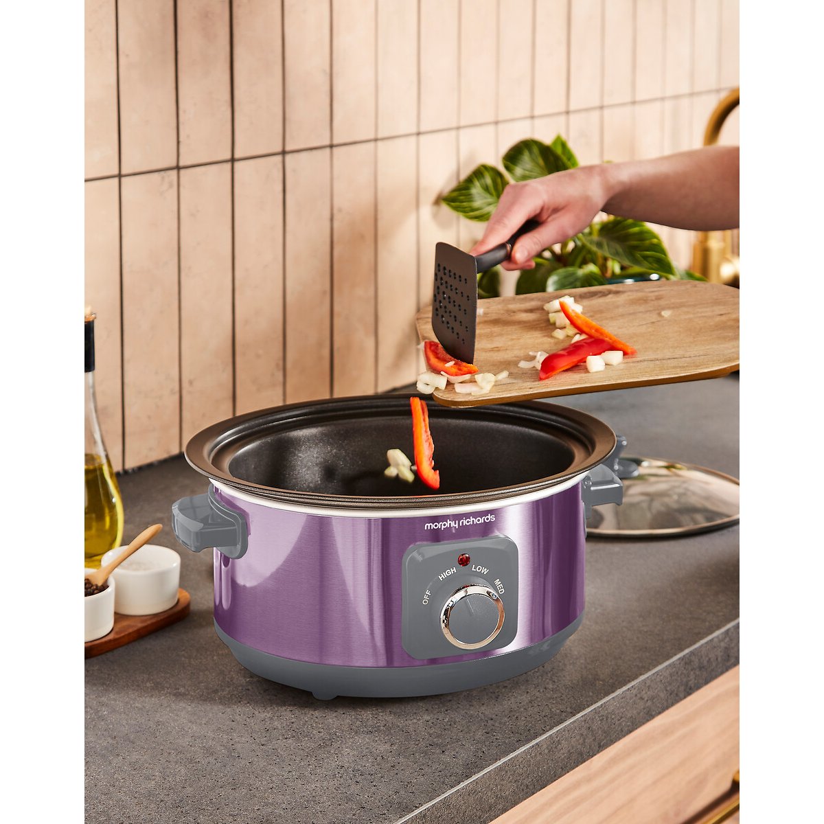 Accents Sear & Stew 3.5L Slow Cooker purple, MORPHY RICHARDS