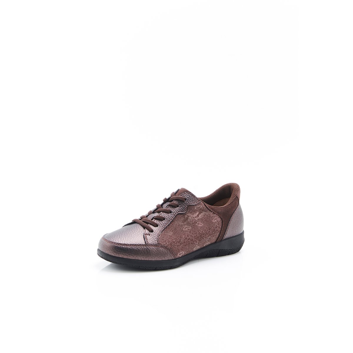 Derbies Amortyl à lacets élastiqués marron animalier, DAMART