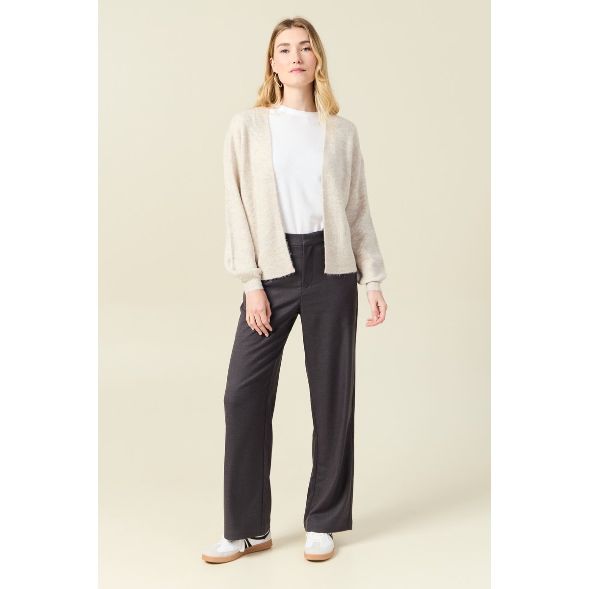Gilet manches longues creme, BONOBO