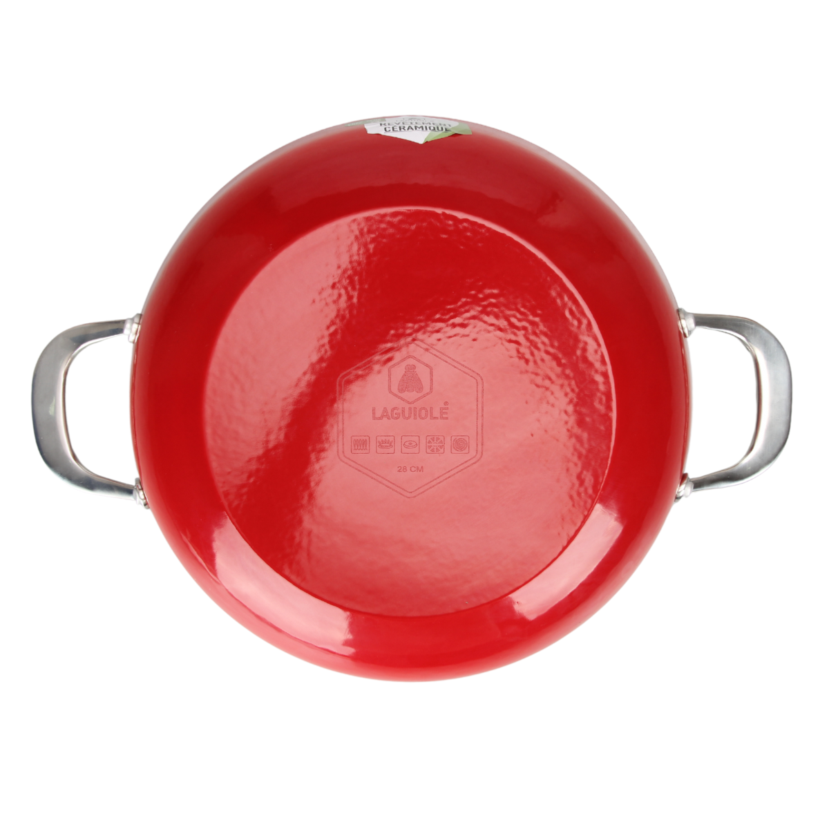 Sautoir 28cm - "Red AirIron" couleur unique, LAGUIOLE CUISSON