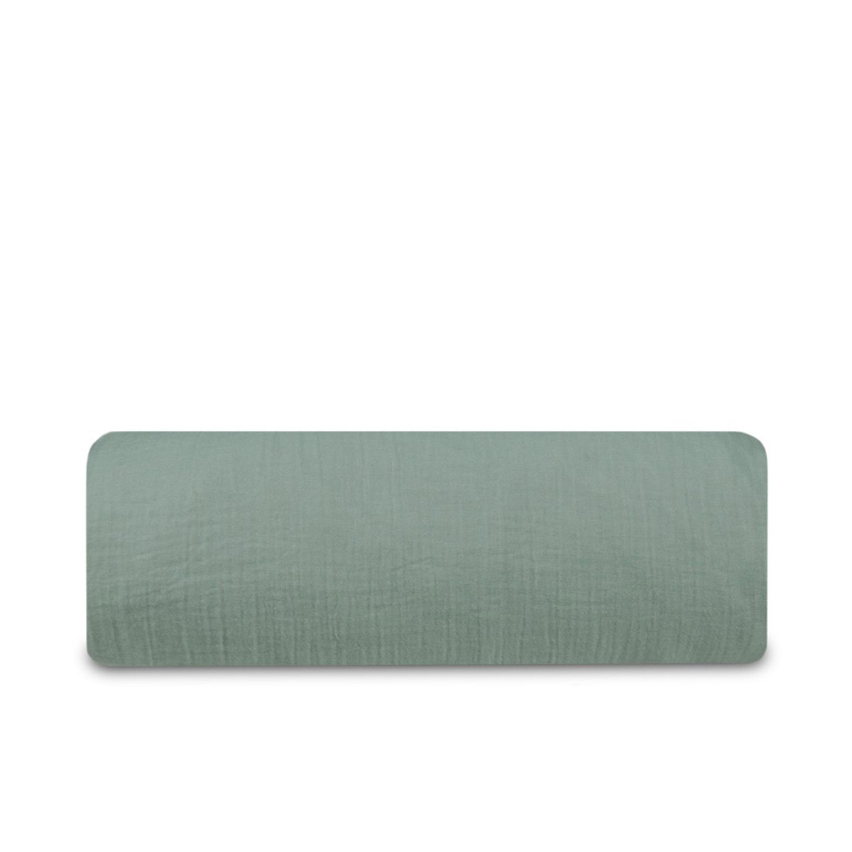Drap-housse - Gaze de coton - LOUISE vert sauge, MAISON AUBERTIN