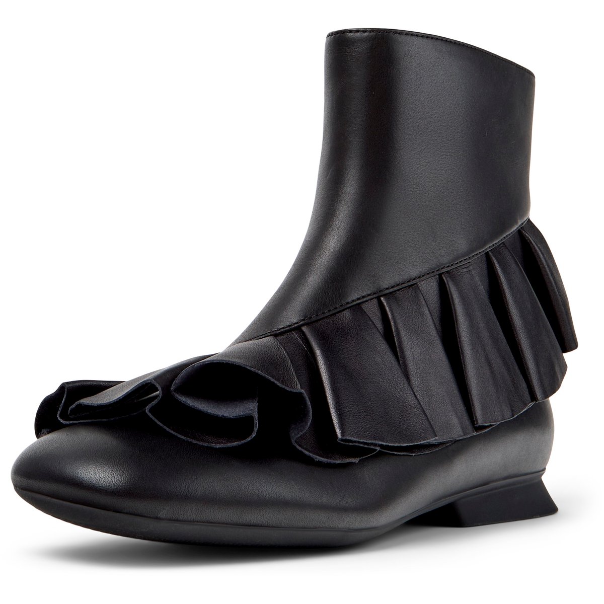Bottines Cuir daim CASI MYRA noir, CAMPER