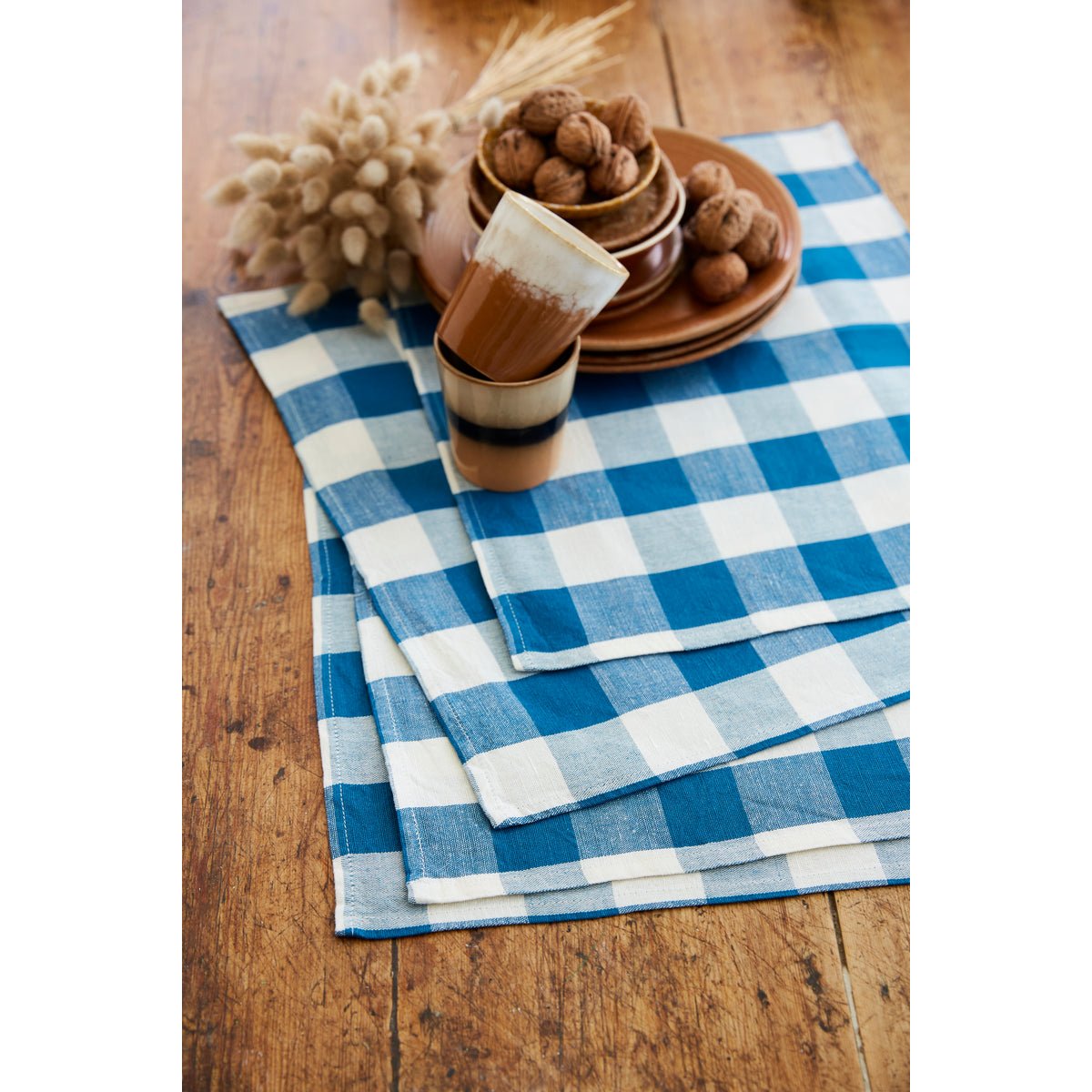 Set de table en lin et coton EMILE bleu, COUCKE