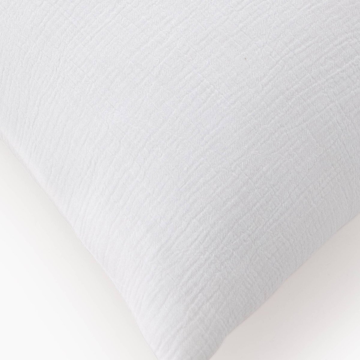 Taie d'oreiller gaze de coton BIO, certifié OEKO-TEX blanc, MONOPRIX MAISON