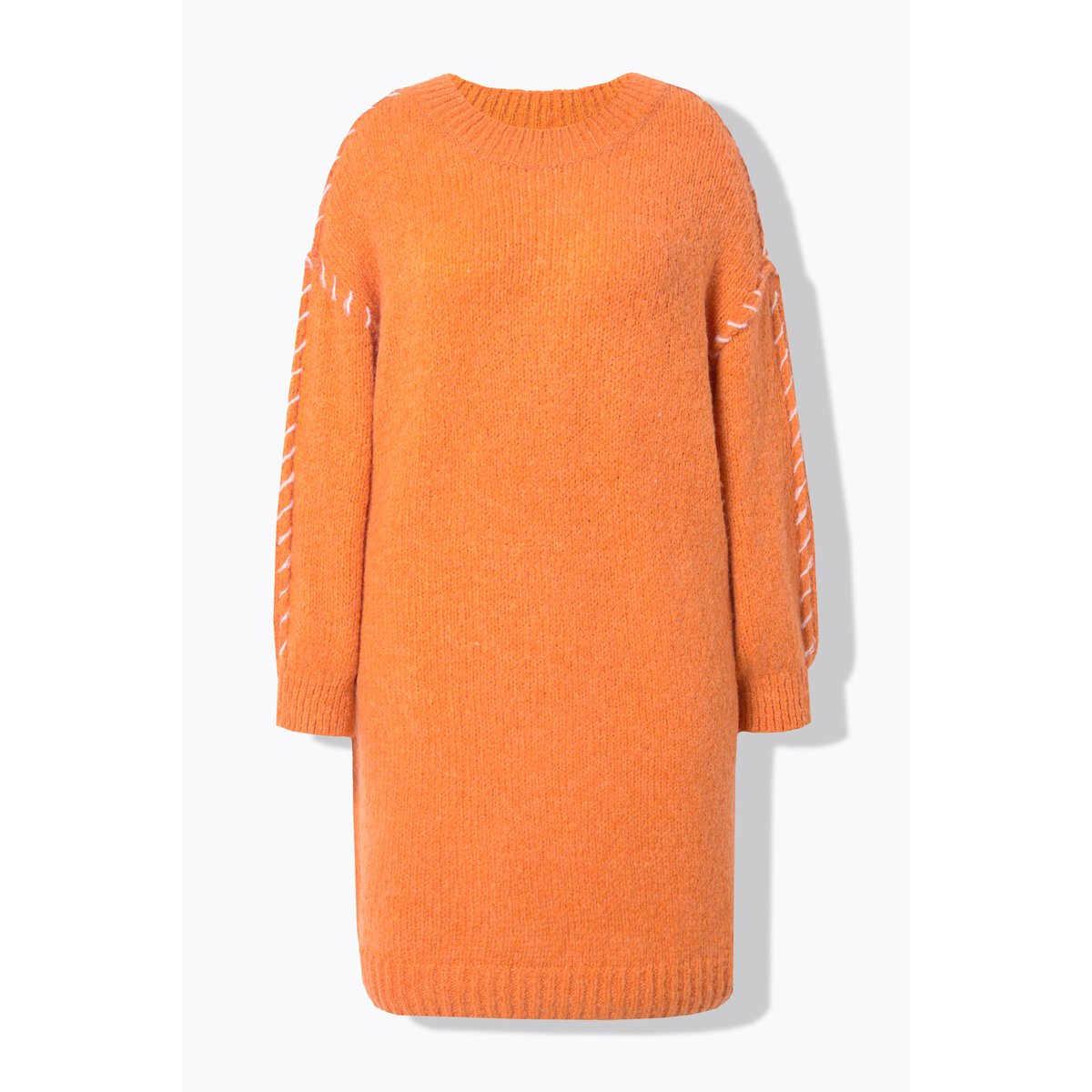 Robe en maille oversize, coutures fantaisie orange, STUDIO UNTOLD