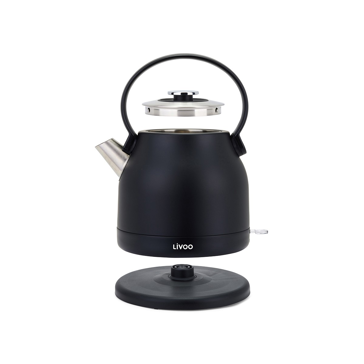 Bouilloire rétro 1,5 L noir, LIVOO