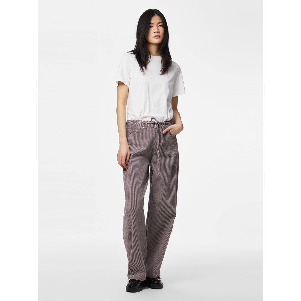 Jeans Barrel gris - sparrow, PIECES