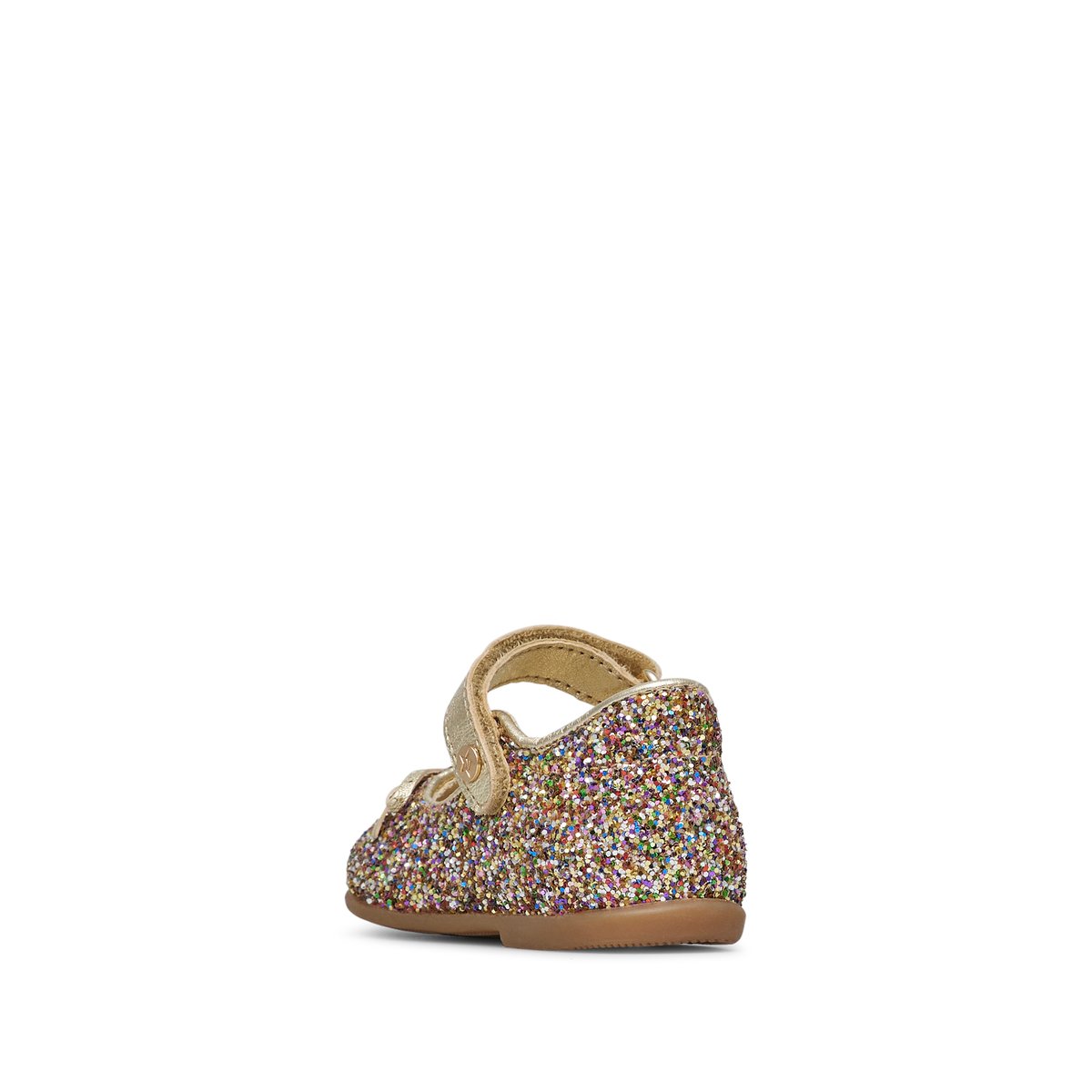 Ballerines en cuir et tissu pailleté BALLET multicolore-, NATURINO