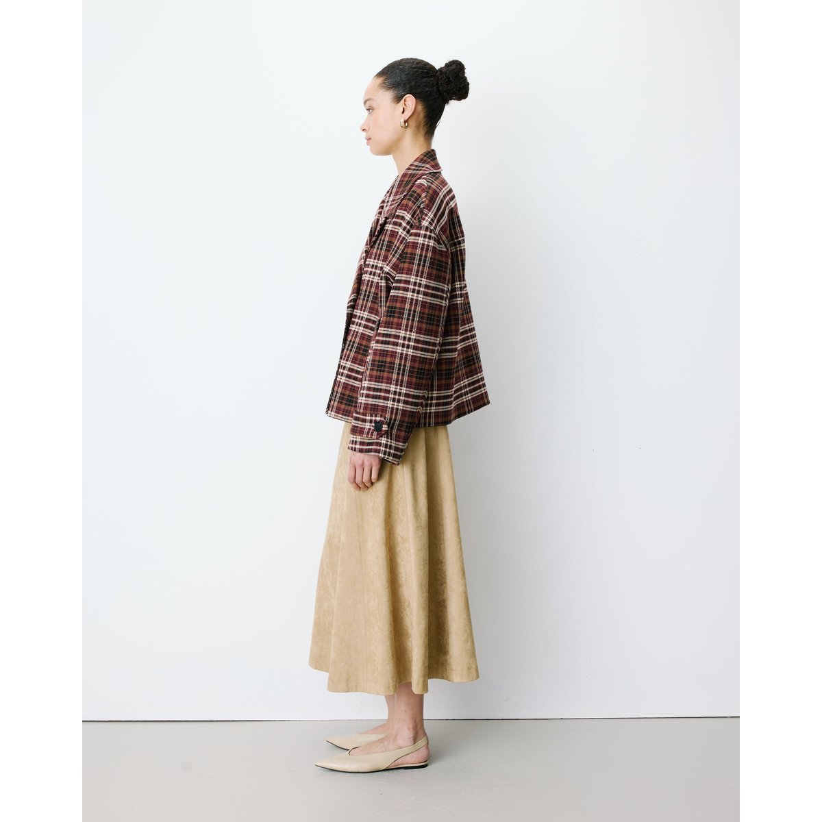 Manteau oversize croisé à carreaux cherry Ayme cherry, GRACE & MILA