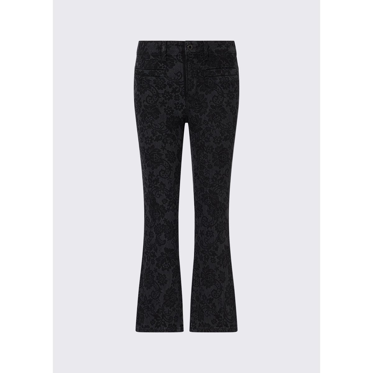 Jean bootcut avec détail laser denim noir, LIU JO
