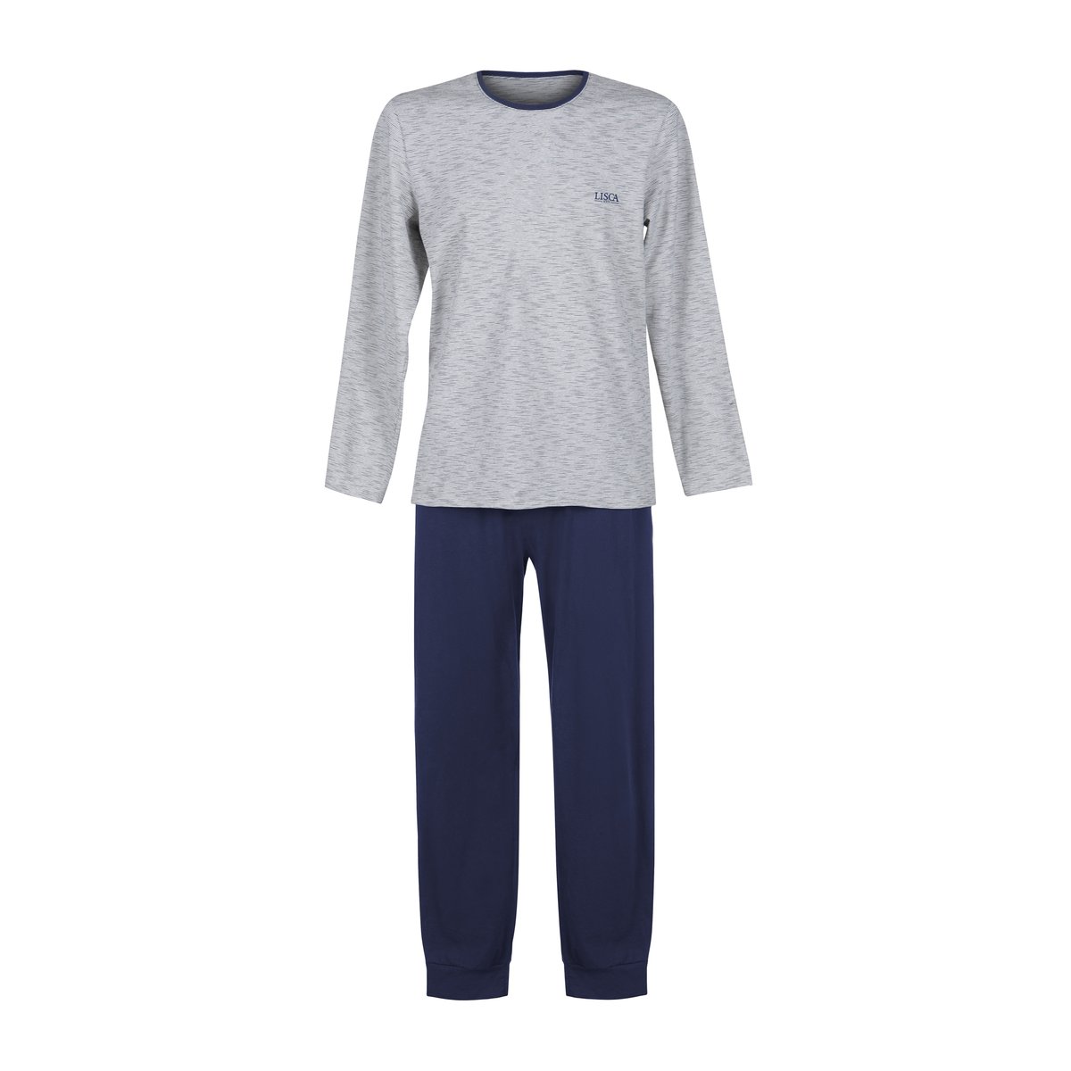 Pyjama pantalon top manches longues Atlas gris, LISCA
