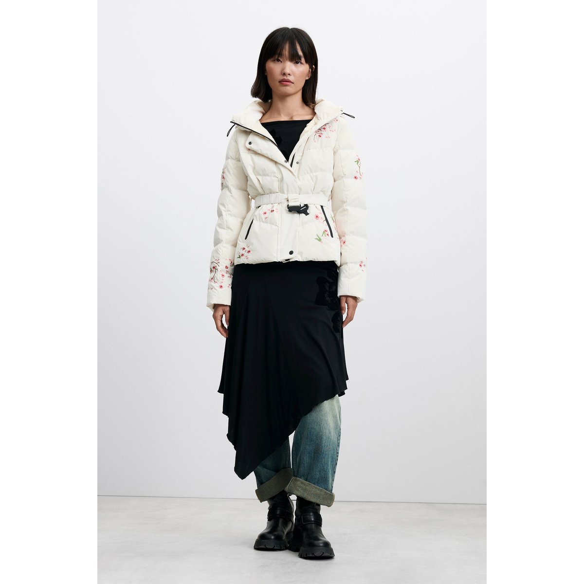 manteau matelassé en plumes blanc, DESIGUAL