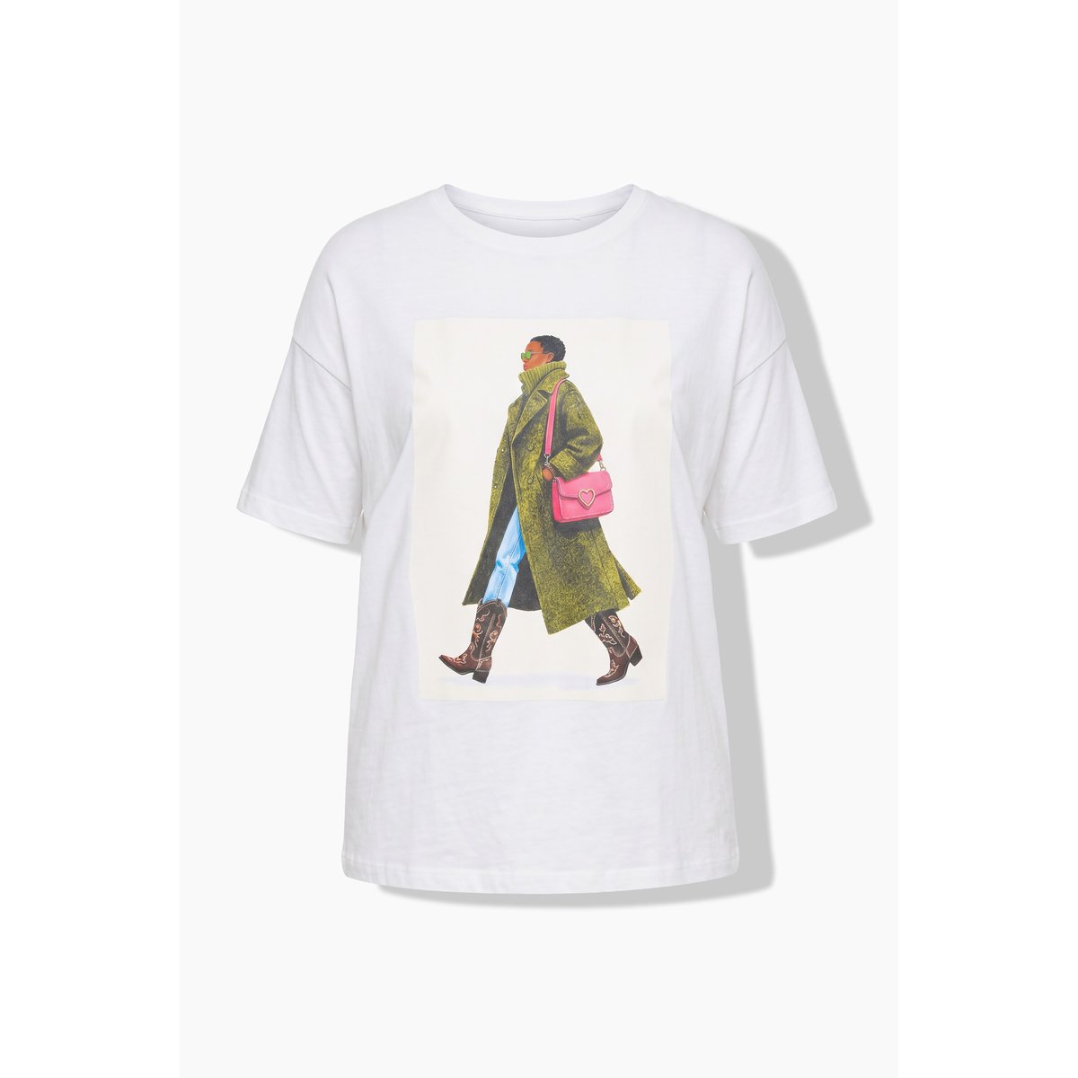T-shirt, coupe oversize, imprimé tendance blanc cassé, STUDIO UNTOLD