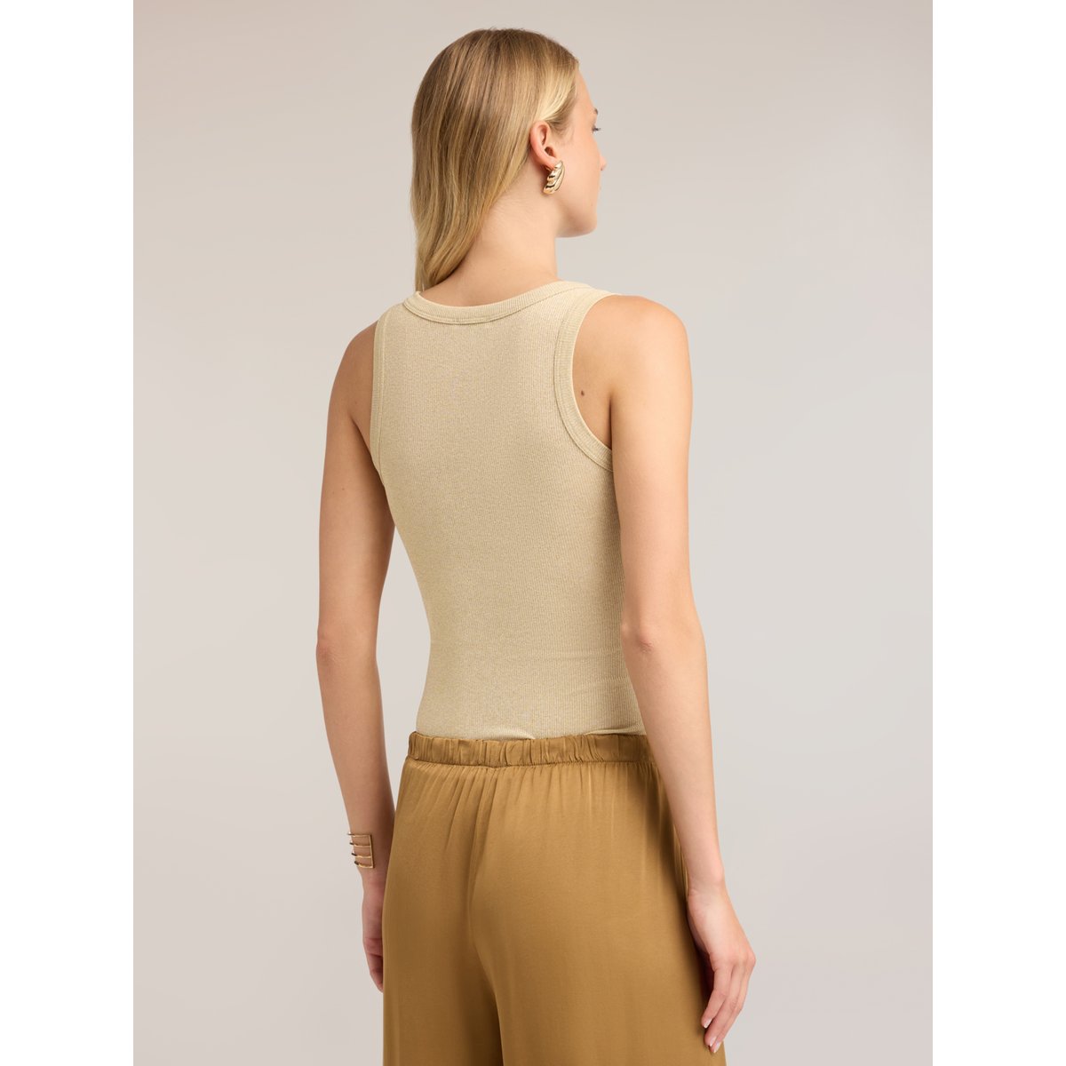 Top côtelé beige, MOTIVI