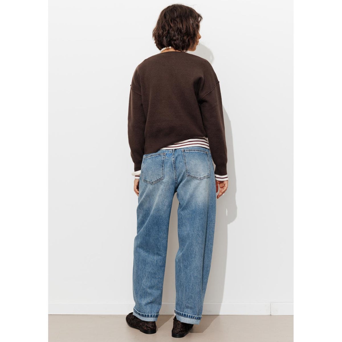 LEO jean barrel taille haute jean moyen, PROMOD