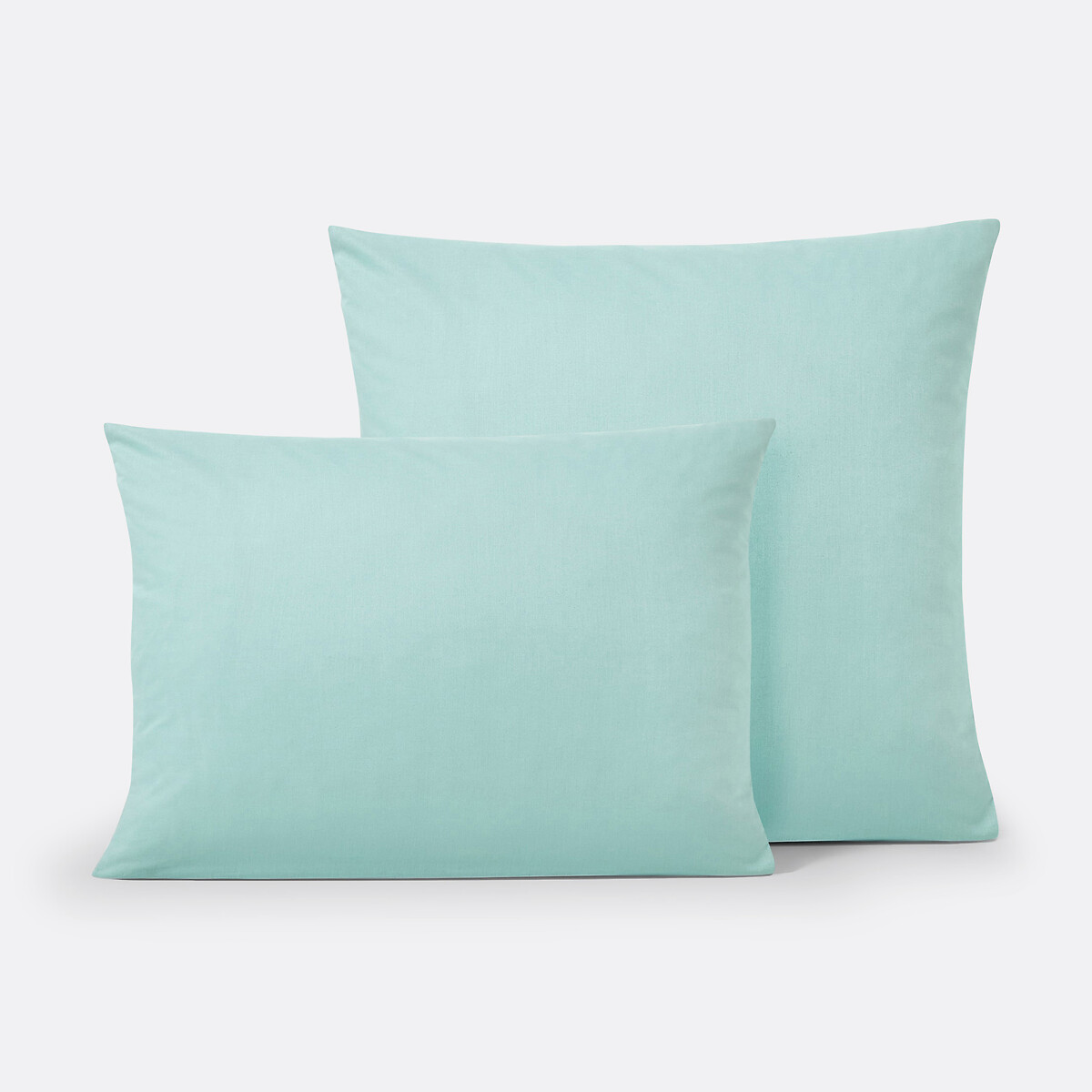 Effen kussensloop in tergal, Scenario celadon blauw, LA REDOUTE INTERIEURS