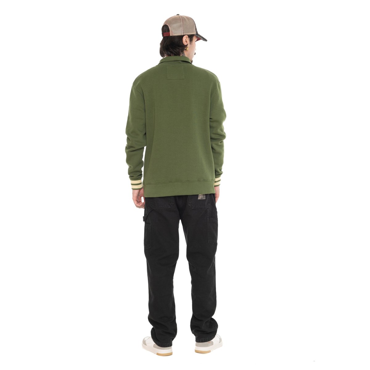 Sweatshirt zippé ALEC vert, VON DUTCH