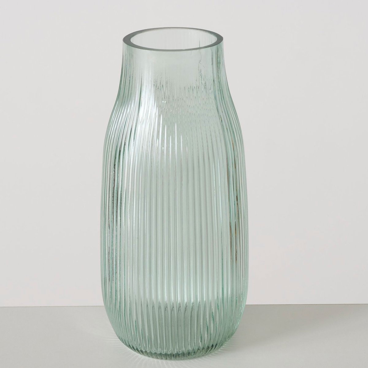 Set de 3 vases en verre bleu Hauteur 20cm marron, WADIGA