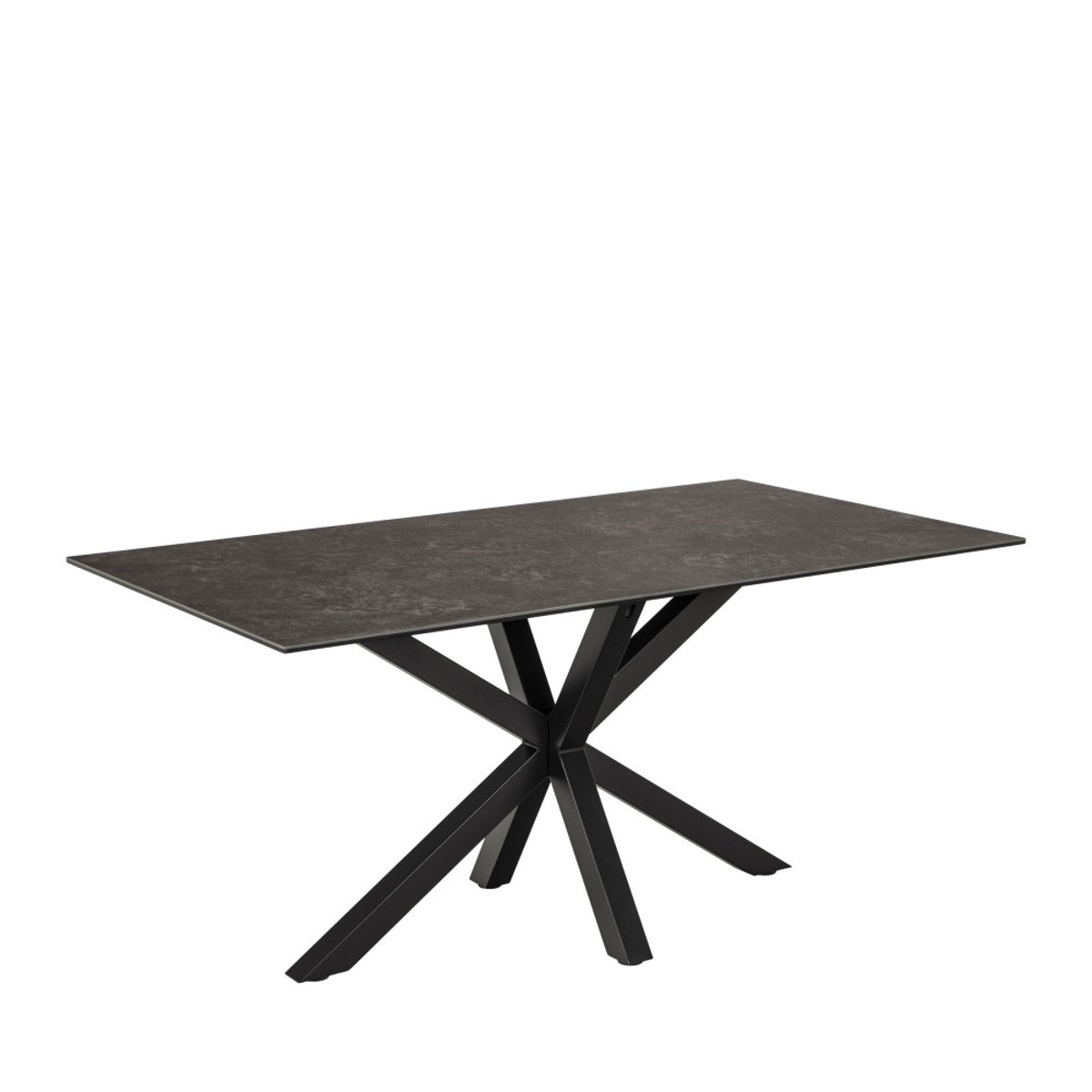 Table à manger 6 personnes en céramique et métal- EURAME noir, DRAWER