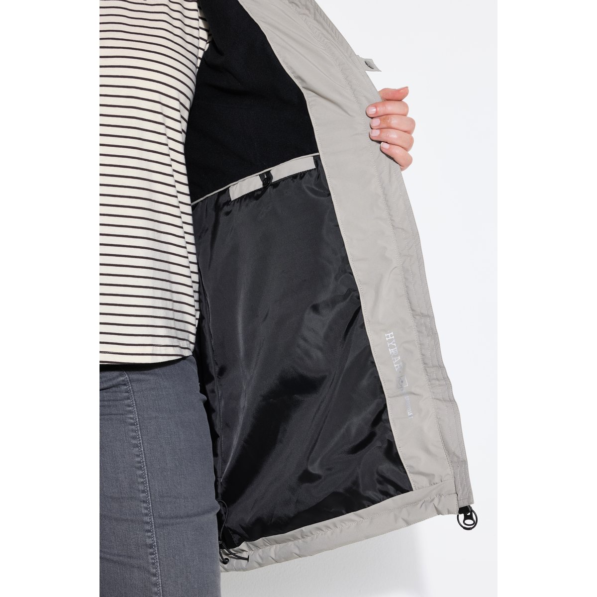 Manteau HYPRAR à capuche gris moyen, ULLA POPKEN