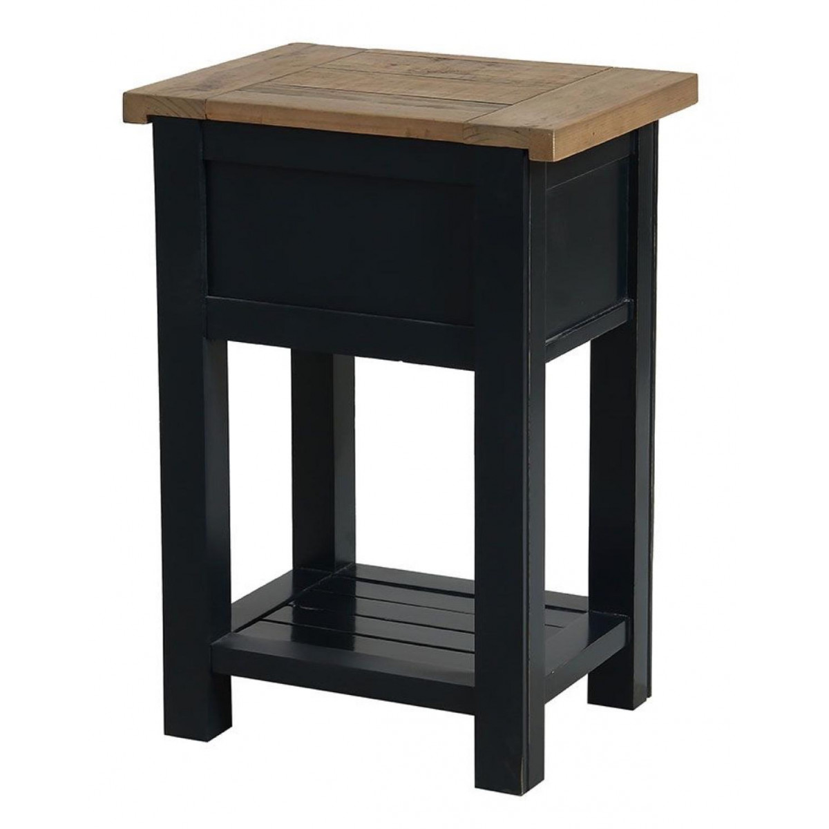 Table de chevet 1 tiroir - RIVAGES noir, INTERIOR'S