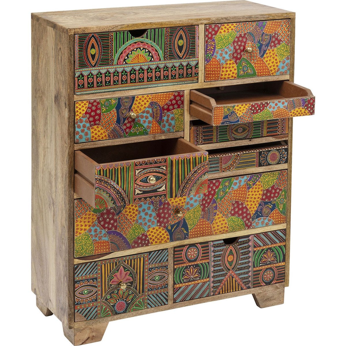 Commode motifs mandala 10 tiroirs, PARADISE multicolore, KARE DESIGN