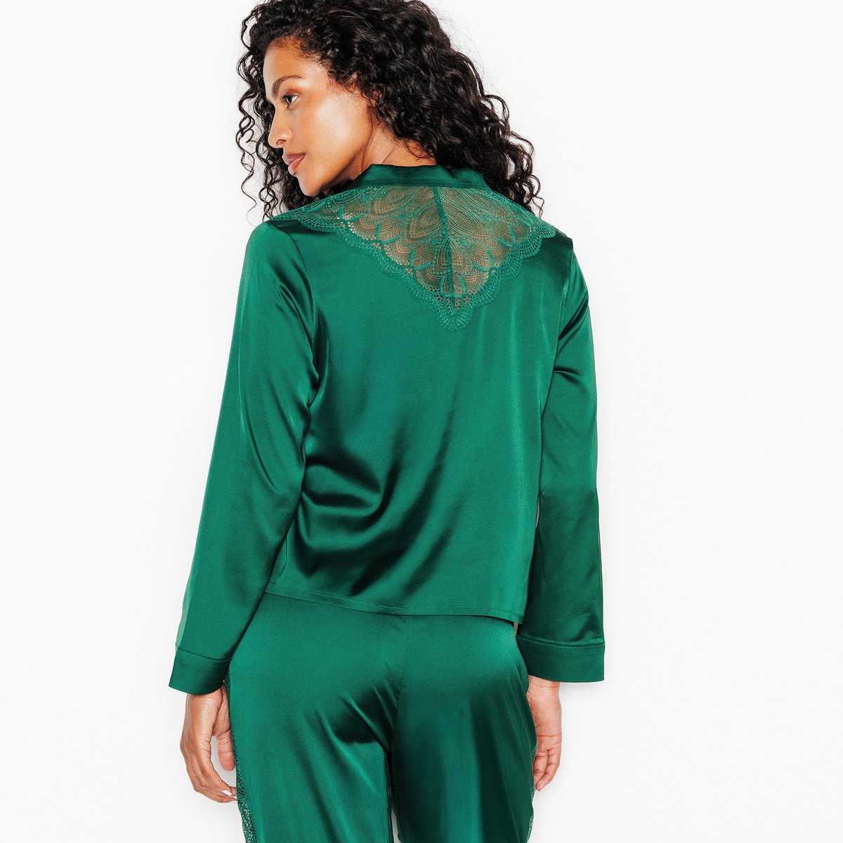 Chemise dentelle dos INOUIE vert, ROUGEGORGE LINGERIE