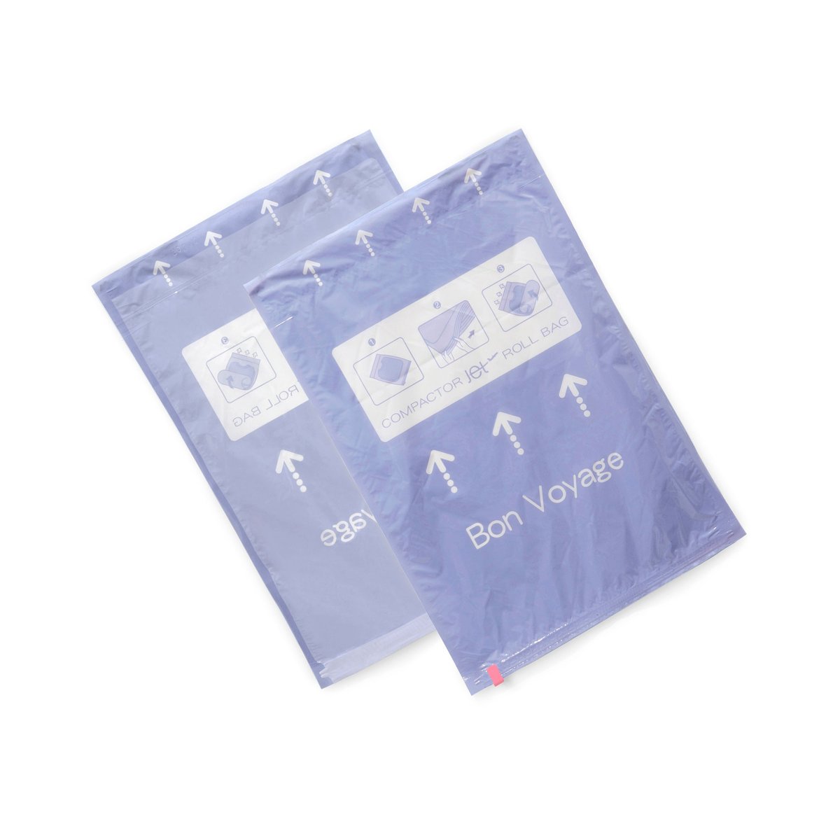 COMPACTOR - Lot 6 sacs sous vide de voyage ROLL-UP - 35 x 0 x H.50 cm - Bleu violet, COMPACTOR