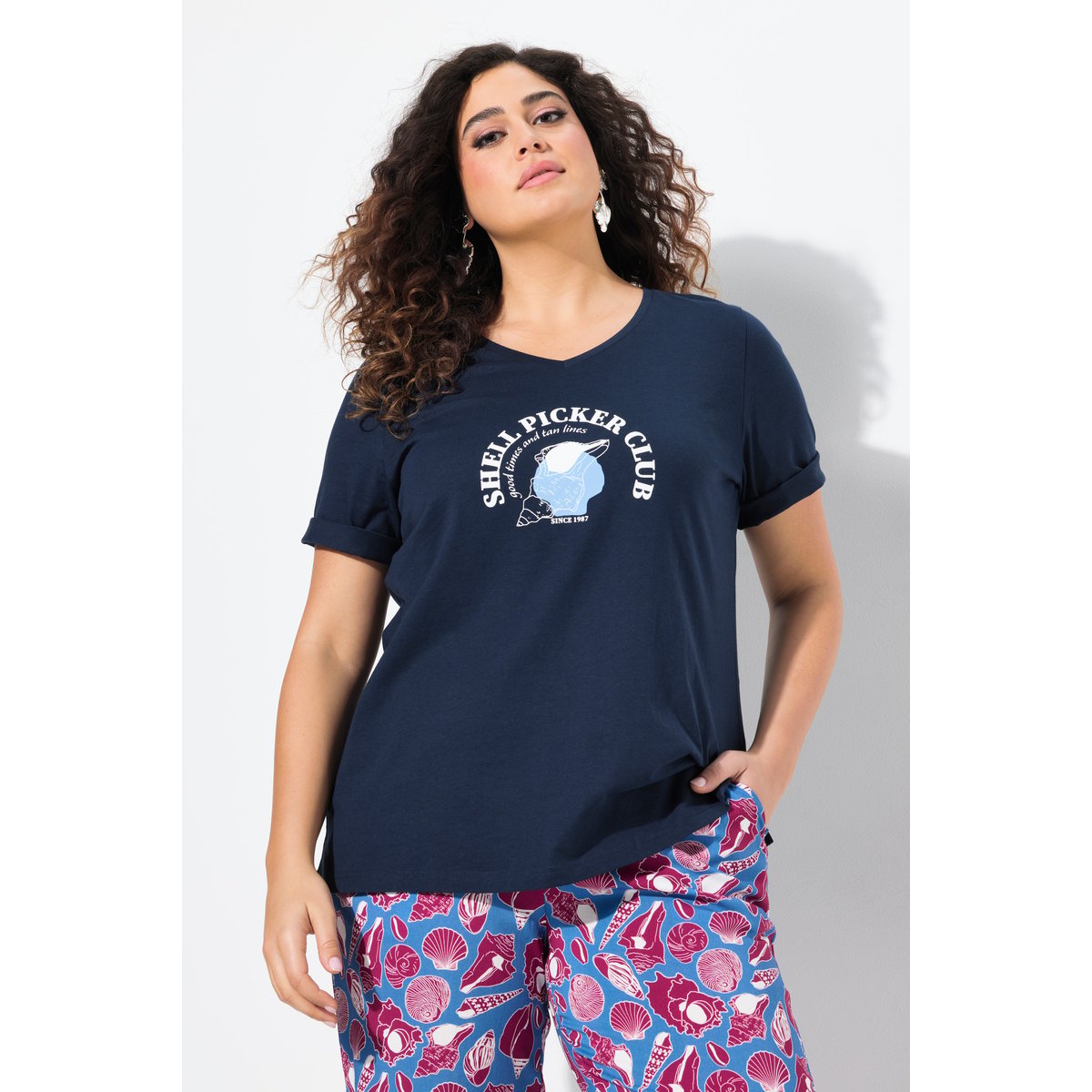 T-shirt marine, ULLA POPKEN