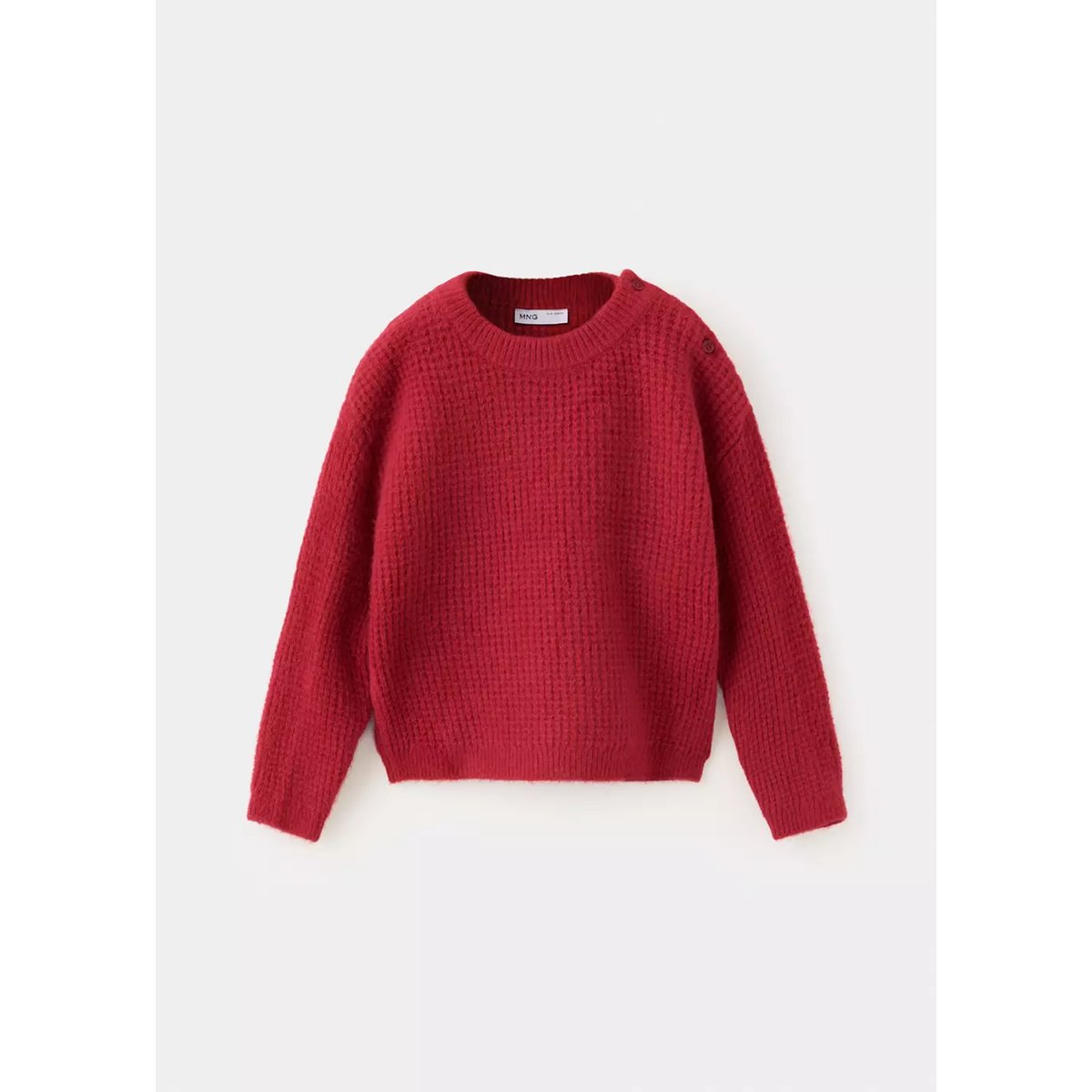 Pull-over maille texturé rouge, MANGO BABY