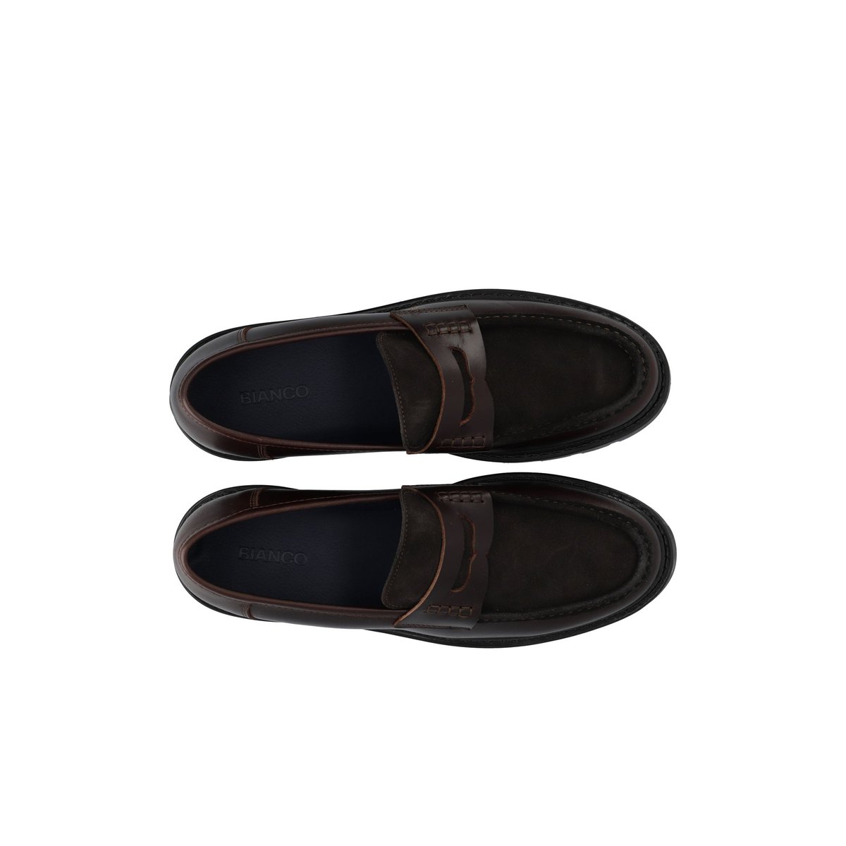 Mocassins marron - brownmix, BIANCO
