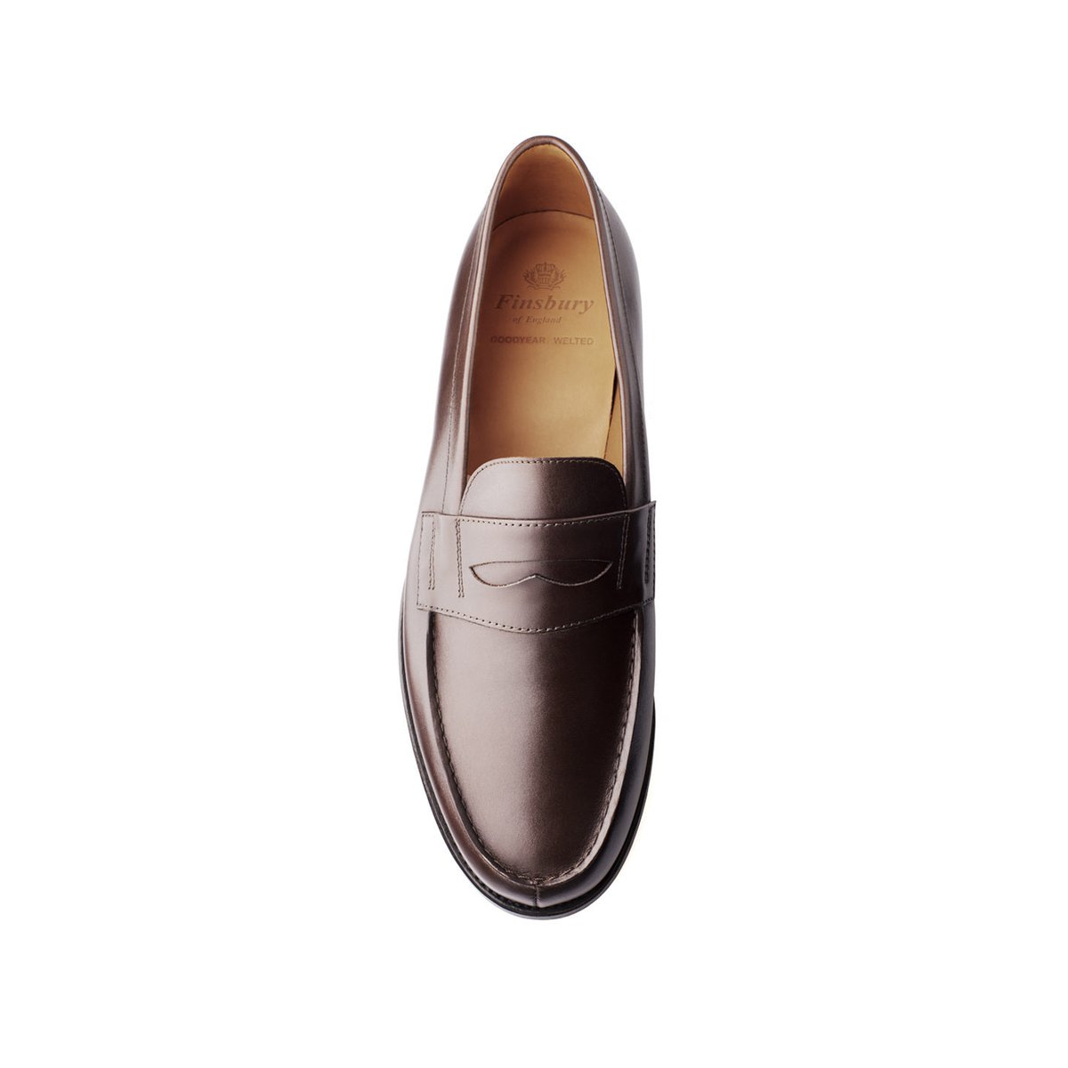 Mocassins cuir COLLEGE 1986 marron foncé, FINSBURY