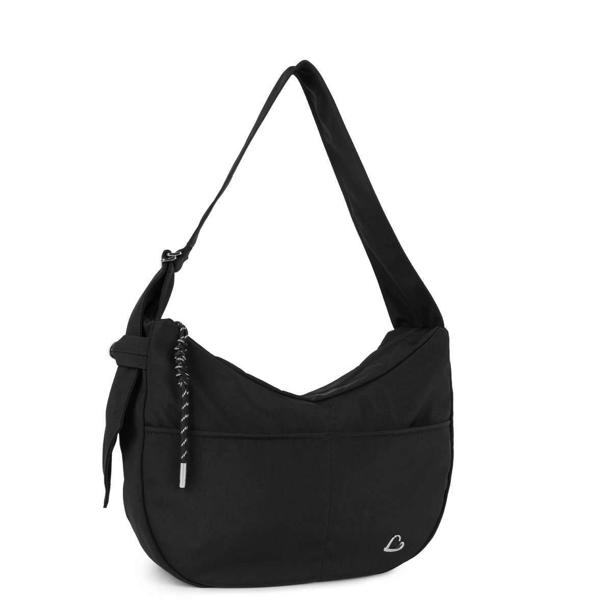 Très grand sac besace BASIC LOVE noir, LANCASTER