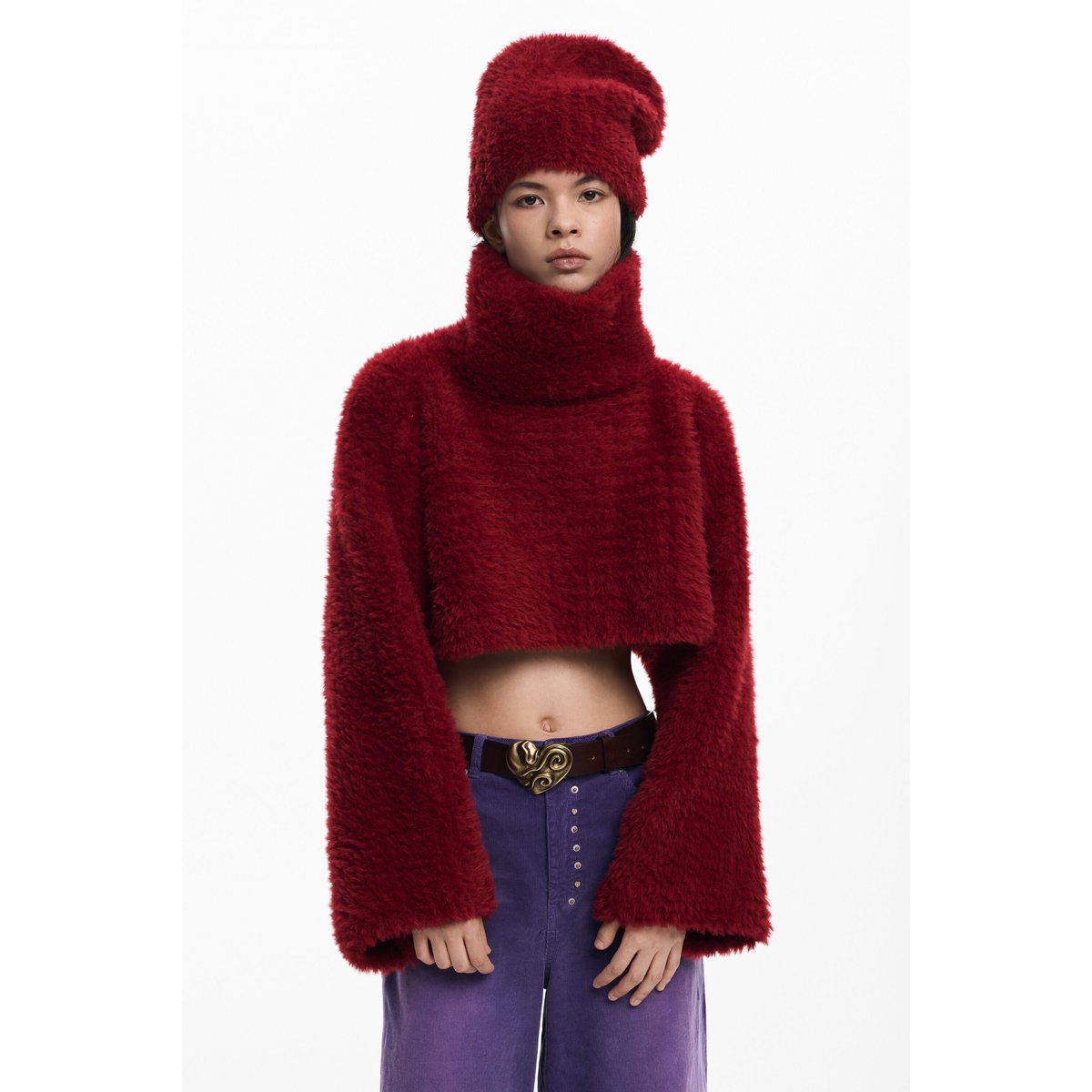 Pack pull court et bonnet rouge, DESIGUAL