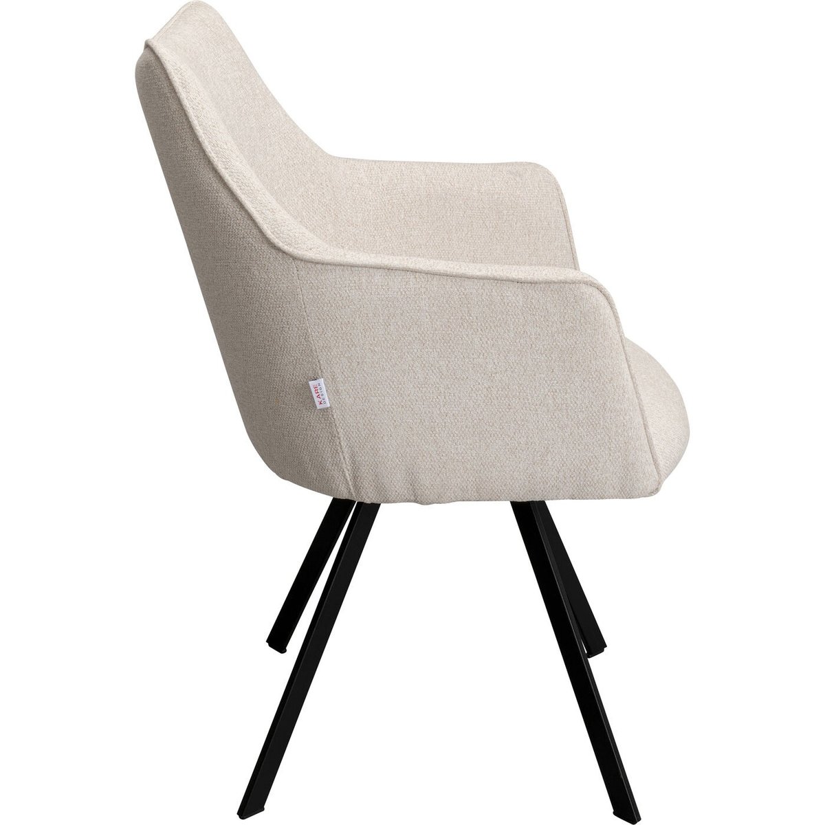 Chaise avec accoudoirs pivotante, MODINO beige, KARE DESIGN