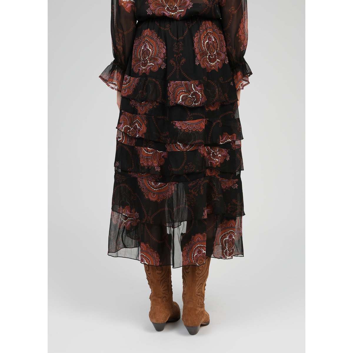 Jupe Longue RASHELY bohemia noir, AN'GE