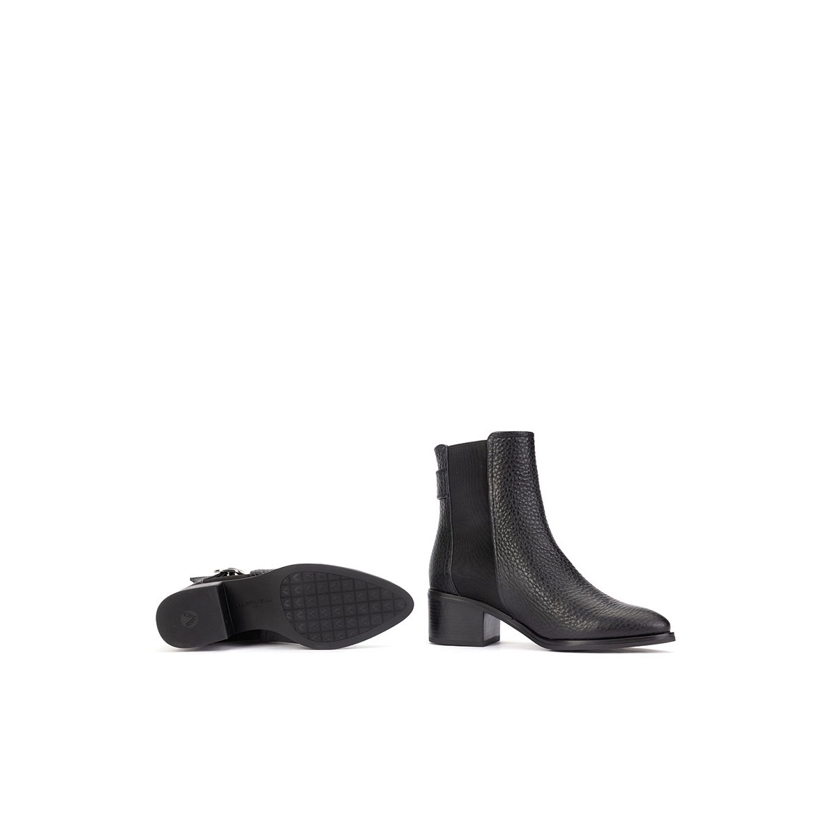 Bottines à talon cuir Zinnia black, MARTINELLI