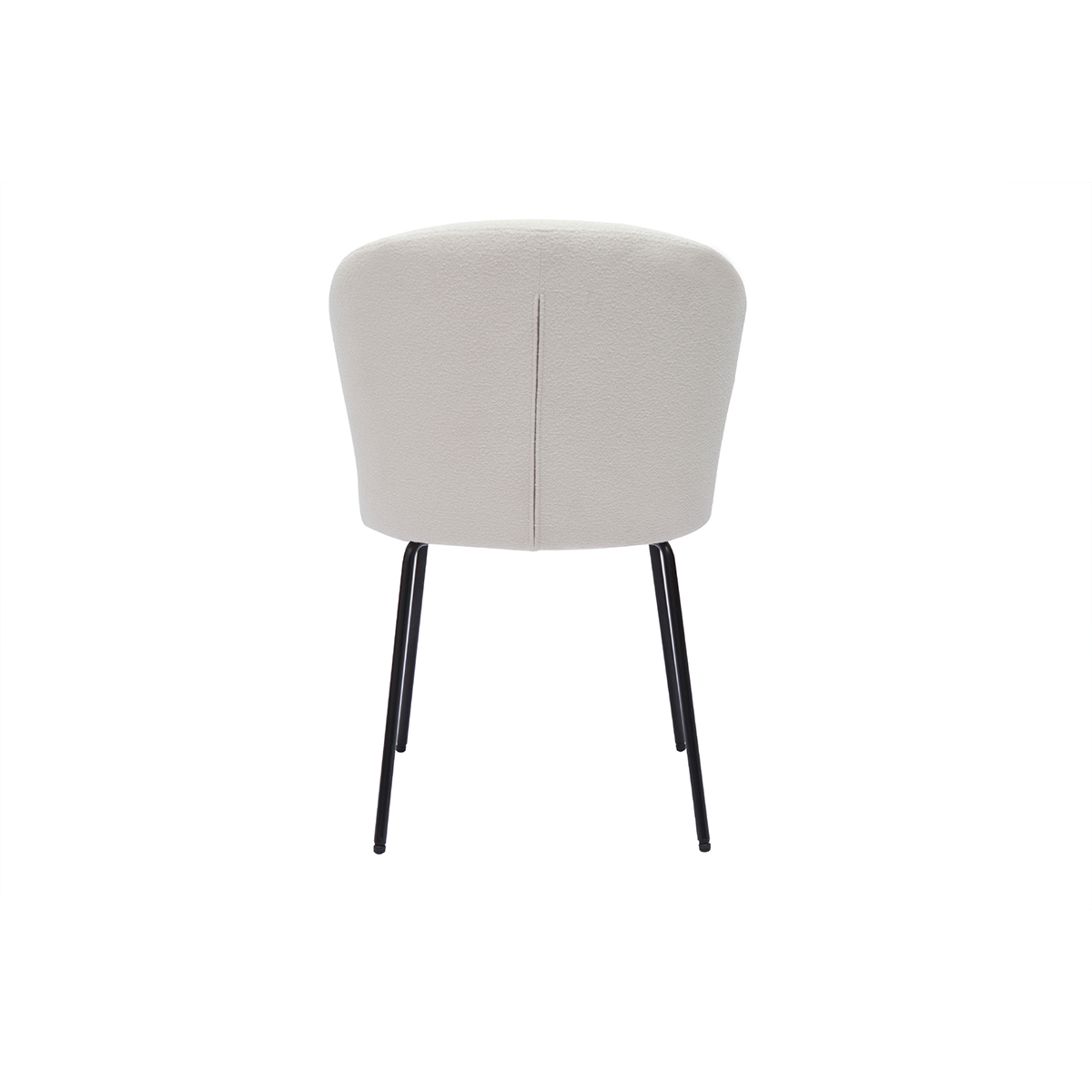 Chaise design pieds métal YDA blanc, MILIBOO