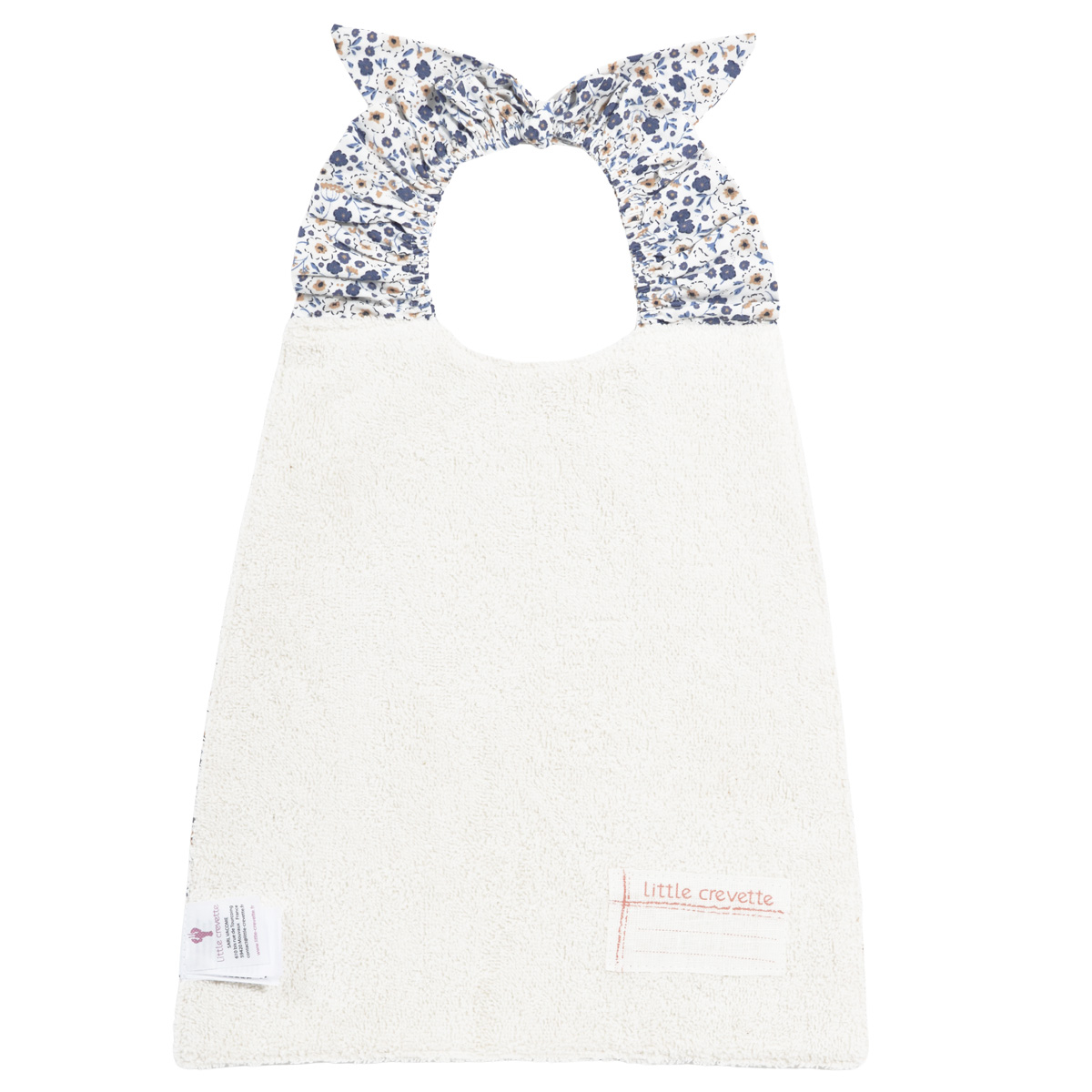 Bavoir élastiqué BILLIE bleu, LITTLE CREVETTE