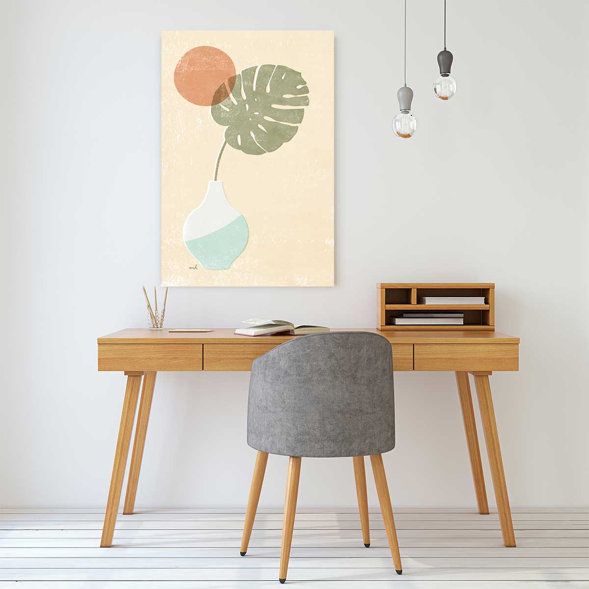 Tableau fleurs Monstera blush tableau alu dibond, HEXOA