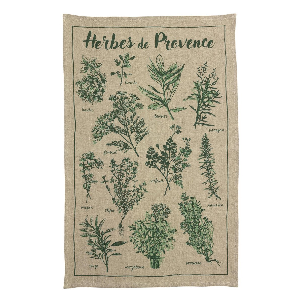 Torchon lin Les herbes naturel, WINKLER