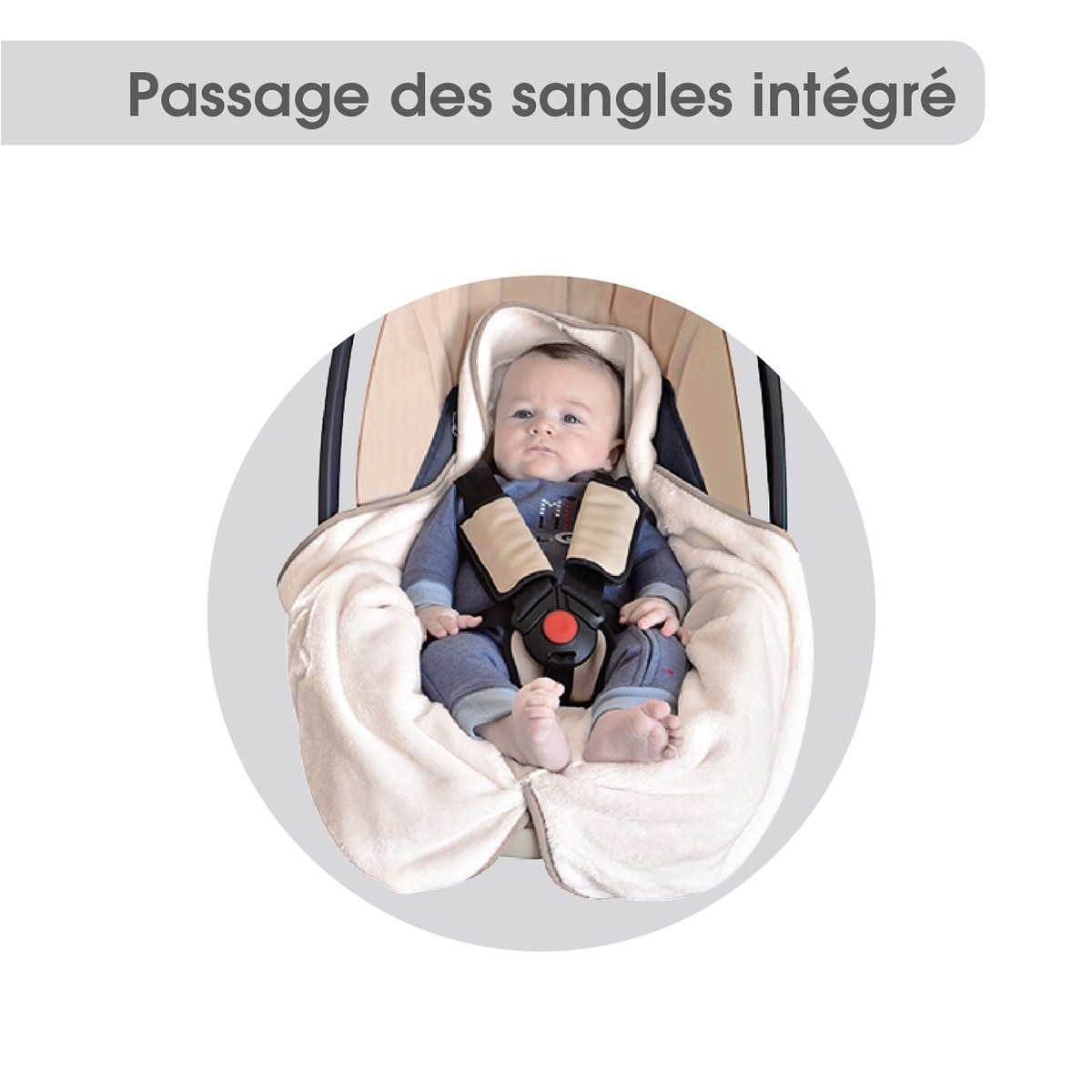 Nid de naissance ferran securite auto beige, SUCRE D'ORGE