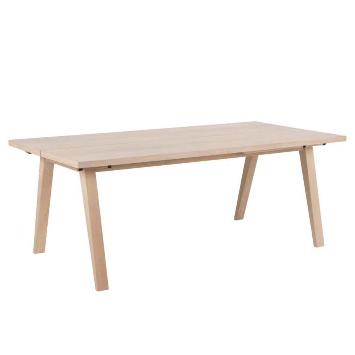 Table à manger rectangulaire en bois blanchi L200 8 personnes - ALISIA bois clair, HELLIN, DEPUIS 1862