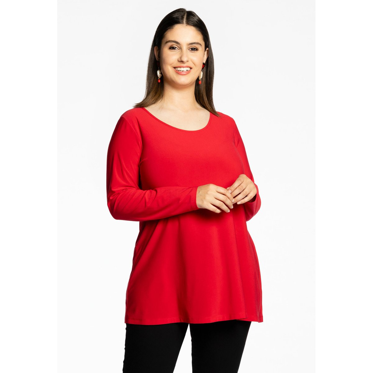 Tunique avec manches longues rouge, YOEK