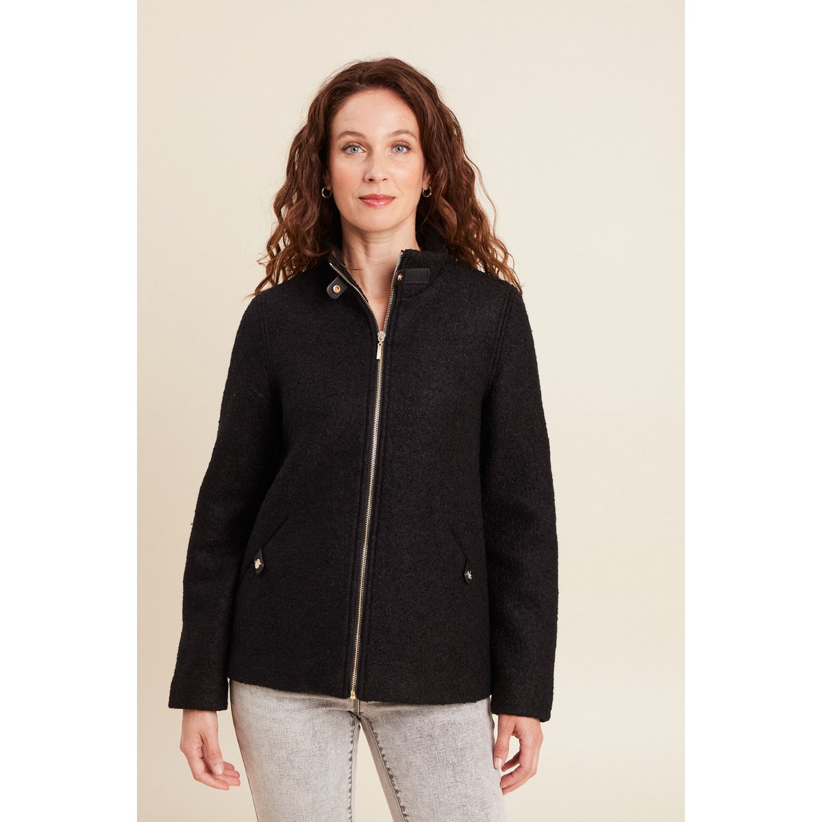 Manteau doublé avec capuche noir, BREAL
