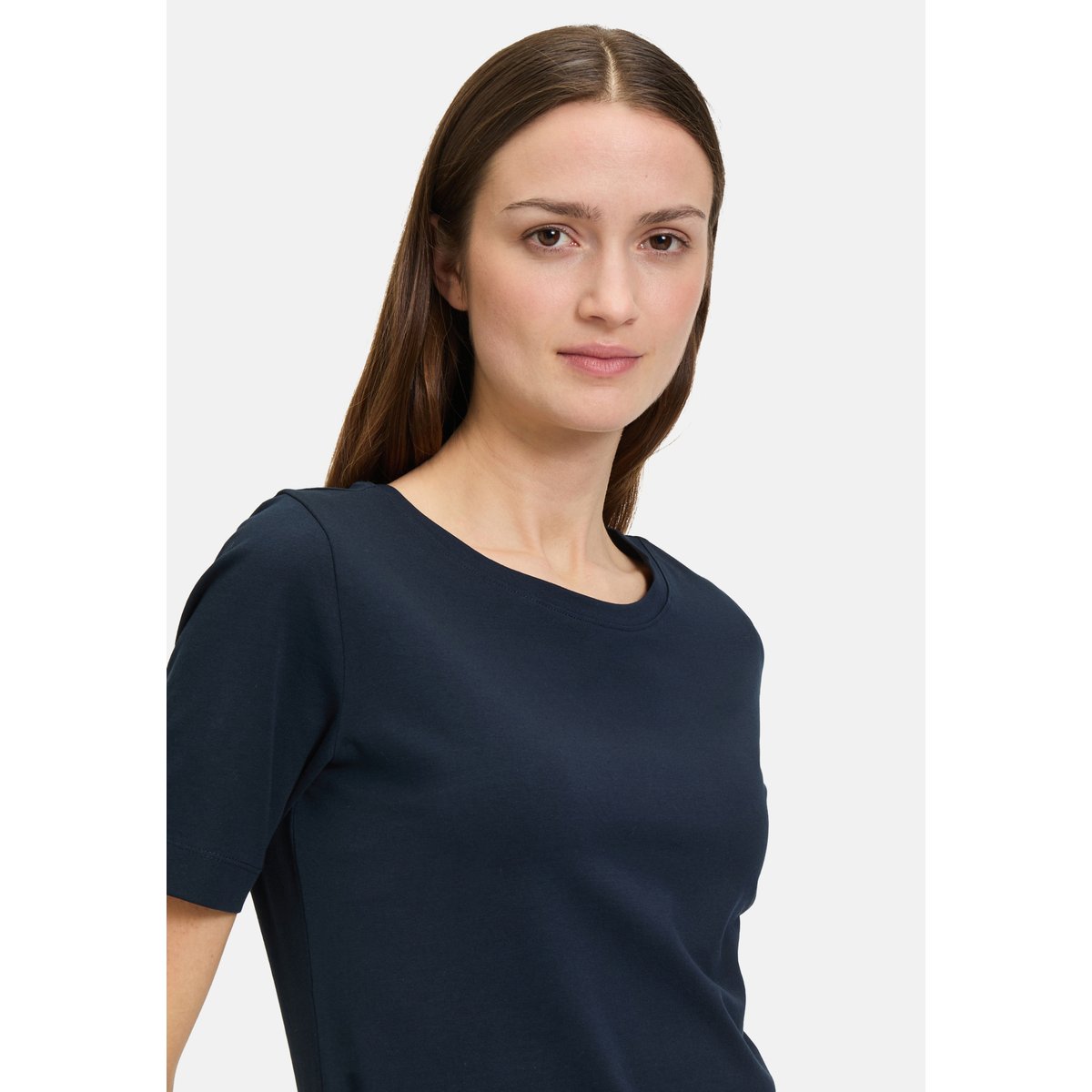 T-shirt basique à encolure ronde navy blue, BETTY & CO